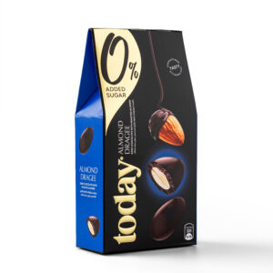 Almond Dragee dark chocolate side