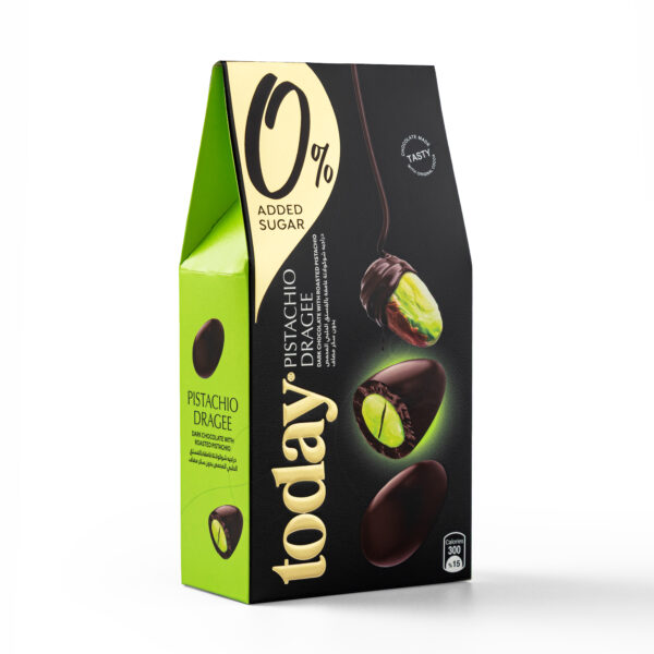 ZERO Dragee Dark Chocolate With Pistachio No Added Sugar