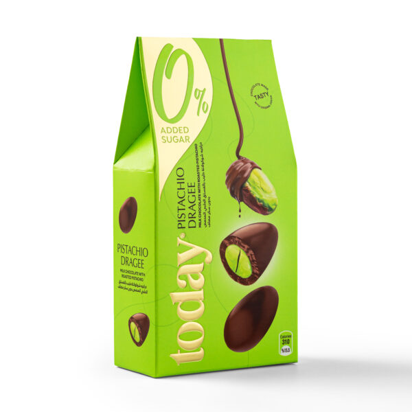 ZERO Dragee Milk Chocolate With Pistachio No Added Sugar
