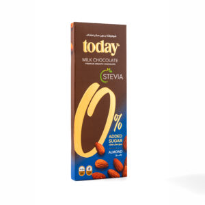 Stevia Milk Chocolate Almond Left