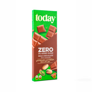 Zero Milk chocolate Pistachio one piece Left